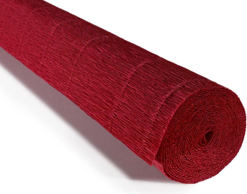 LCREATE LCREATE LCREATE Cartotecnica Rossi 140g 10 Inch Wide 8.2ft Long Italian Crepe Paper Rollfor Wedding Ceremony Various Large Festivals Decoration (Marsala Red（983）) - Image 1